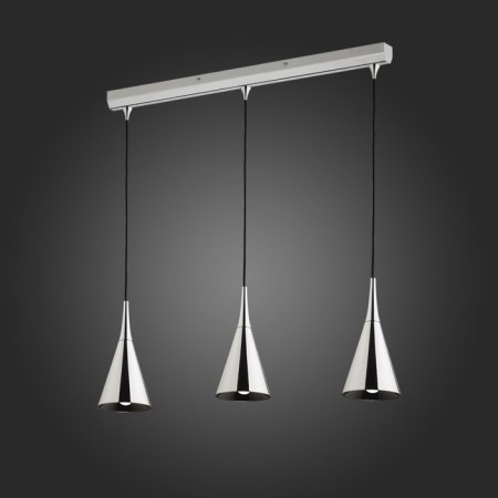 Suspended chandelier ST LUCE. SL874.103.03. GoCce. 3x40 watts, E27, 80x14x30 cm, chromium color-2