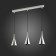 Suspended chandelier ST LUCE. SL874.103.03. GoCce. 3x40 watts, E27, 80x14x30 cm, chromium color