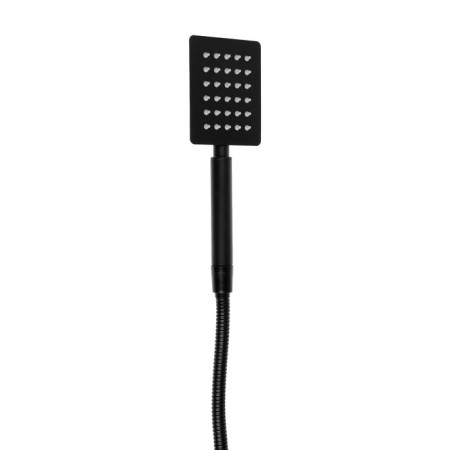 Bath mixer Zein Z3837, one -leaf, shower set, black-8