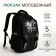 Youth backpack from lightning textiles, 5 pockets, black color