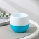 Pot for flowers with the Podon "Japan", 125 ml, d = 8 cm, h = 6.5 cm, white-turquoise color