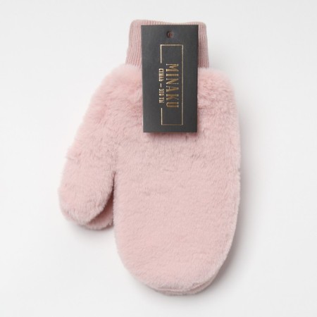 Mittens for claim. Minaku Minaku fluffy 25 cm pink-3