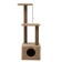 House for cats with a claw, with two shelves, jute, 37 x 37 x 111 cm, beige