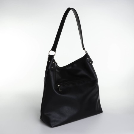 Lurch bag with a zipper, textura, average size, black color-1