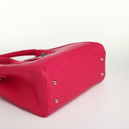 Women's bag with lightning, textura, average size, pink color-7