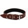 Leather collar on synthetic winterizer, 56 x 2.5 cm, Osh 35-45 cm, brown