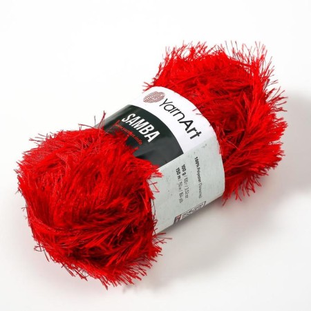 Samba yarn 100% polyester 150m/100g (2026 scarlet)-8