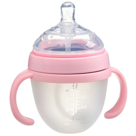 M& B frying bottle, shg Ø70mm, 150 ml., With handles, silicone flask, pink color-3