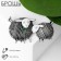 Brooch "Sheep pair", white color in black silver