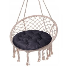 The pillow is round on the water-shaped chair d60 cm, the color is dark gray, Greta is 20%, polyester 80%