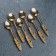 A set of spoons of tea "feather", length 12 cm, 6 pcs, gold color