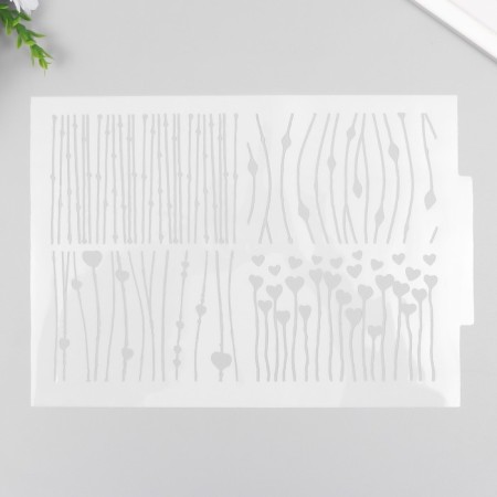 Plastic stencil "thread" 21x29.7 cm-3