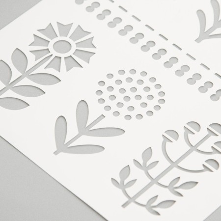 Stencil "Flowers" 16x22 cm-3