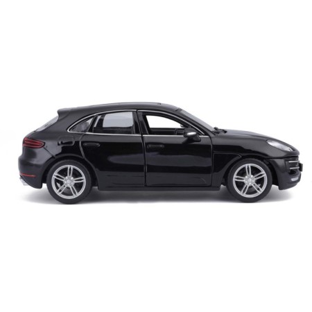 BBURAGO Porsche Macan, Die-Cast, 1:24, opening doors, black color-1