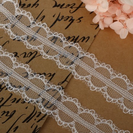 Capricon lace, 30 mm × 10 ± 1 m, white color-1