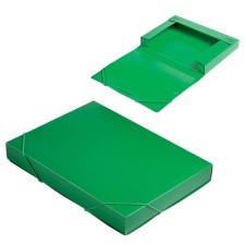 A4, 700 μm, calligrata gum folder on the elastic band, a spine of 40 mm, up to 300 sheets, green