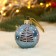 Christmas ball D-5 cm "Christmas trees" manual painting, blue