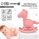 Toy - silicone cutter with a rattle "horse", pink color, crumb I