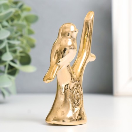 Souvenir Ceramics "Vorozhushki on a tree" gold 7.5x3.7x10.5 cm-3