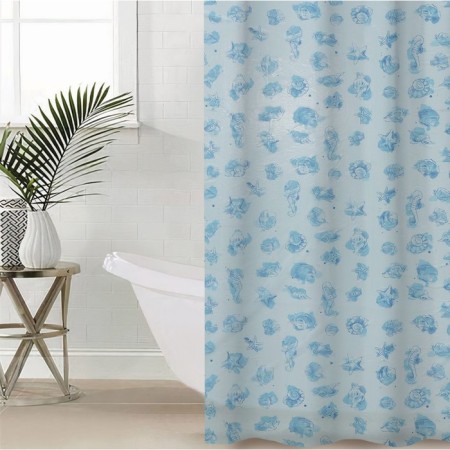 Bathon Curtain "Poseidon", 180 × 180 cm, blue color