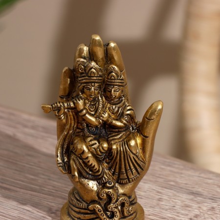 Souvenir "Radha and Krishna" Brass 10 cm-1
