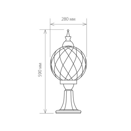 Elektrostandard Lamp Garden-Park, 60 W, E27, IP44, on the basis of Sirius S-2