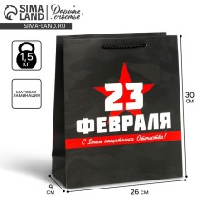 Gift Laminated Vertical Package, packaging, “Happy holiday!”, M 26 x 30 x 9 cm