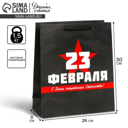 Gift Laminated Vertical Package, packaging, “Happy holiday!”, M 26 x 30 x 9 cm