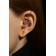 Earring "Kaff" pin, butterfly, white color in silver