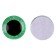 Elose -based eyes, set of 10 pcs., Size 1 pc. - 16 mm, green color with sparkles