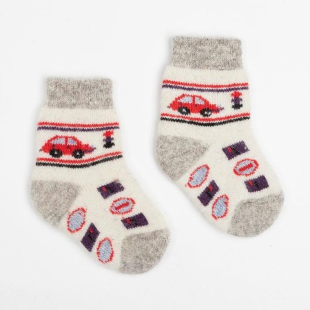 Nosk children's woolen "Moturehik", white color, size 10