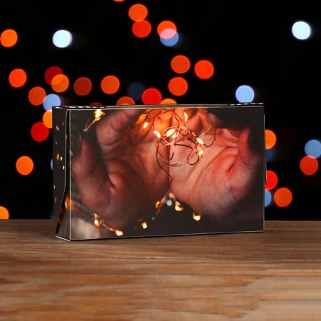 Folding box "Hugge", black, 20 x 12 x 4 cm-1