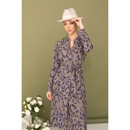 Women's dress, size 44, brown color-2