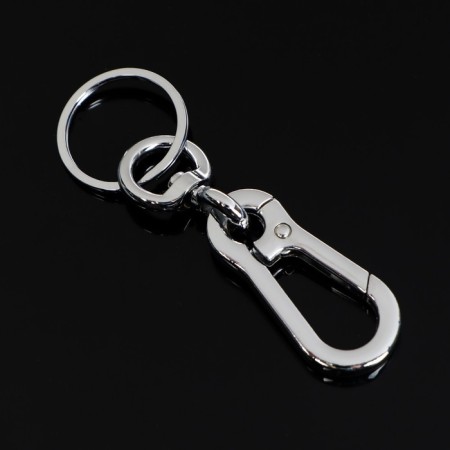 Cartage keychain, carbine, metal, dark chrome