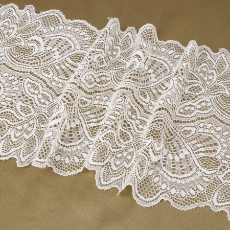 Lace elastic fabric, 210 mm × 2.7 ± 0.5 m, white color-2