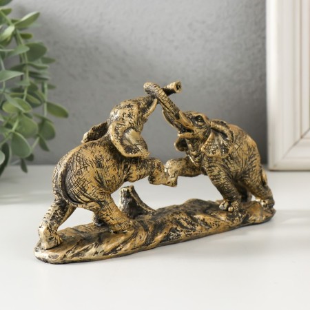 Souvenir Polystone "Elephant Games" under bronze 19x5.5x9.5 cm-1