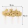 Set of candles on skewers "Happy Birthday", gold, 5.3 cm