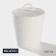 Porcelain Bank for bulk products with Magistro Argos lid, 600 ml, white color