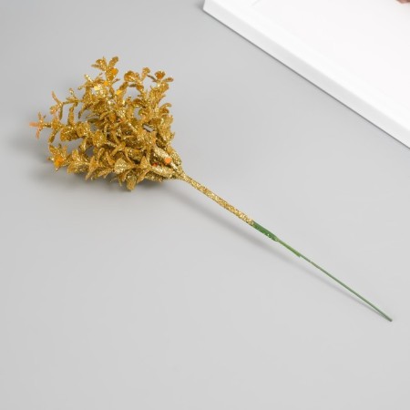 Decorative bouquet "Flower" length 22 cm, gold-1