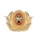 Kocardium with a star in a laurel, 5.5 x 4.5 cm, set 10 pcs.