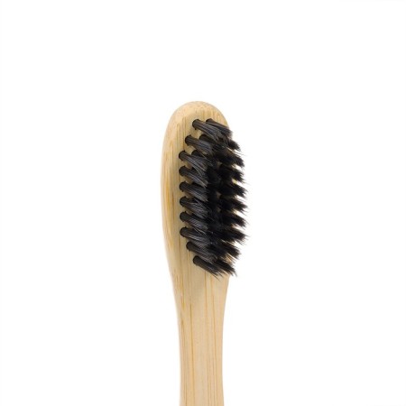 Bamboo toothbrush is soft, in the box, black-1