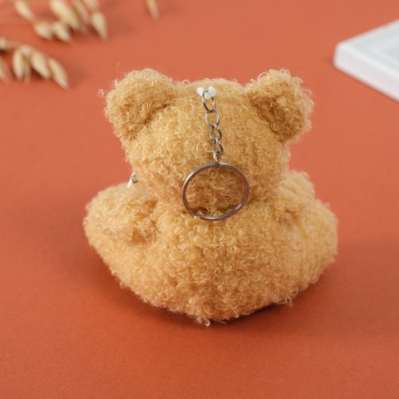 Tekstil Bloher "Bear with beige bow" 9x6x9.5 cm-2