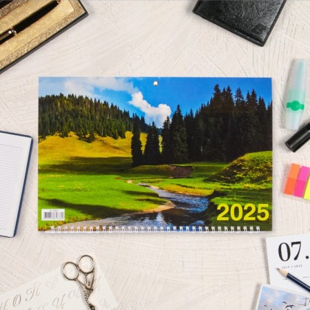 Quarterly calendar, trio "Nature - 6" 2025, 69 x 31 cm-1