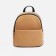 Women's backpack made of artificial leather, cosmetic bag, Otara, beige/yellow color