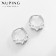 Earrings with rhinestones Xuping Crown radiance. White color in silver