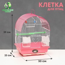 A cage for a poultry compiled BD-1/3C, 30 x 23 x 39 cm, pink