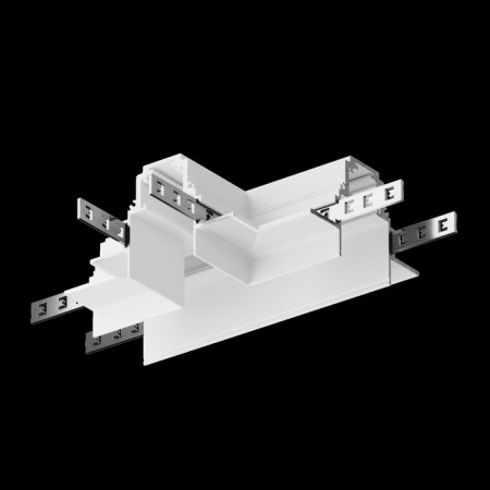 The T-shaped connector for the built-in track system Technical TRA010CT-42W, 23.9x23.9x5.35 cm, white color-5