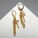 Earrings metal "Cross and chain", color gold
