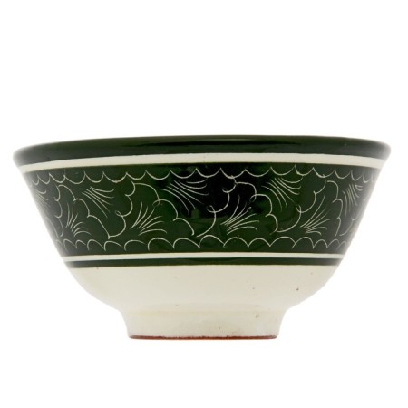 PIALA RISTAN CIRAMICA "Patterns", 11 cm, large, green-7