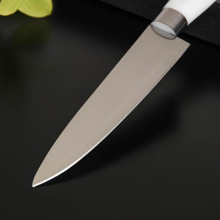 Knife Kitchen shade "Inkanto", blade 15 cm, white color-1